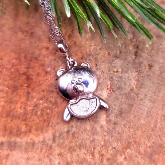 Genuine Nature Gibeon Meteorite Pig  Carries Gold 925 Pendant Necklace - Picture 6 of 10